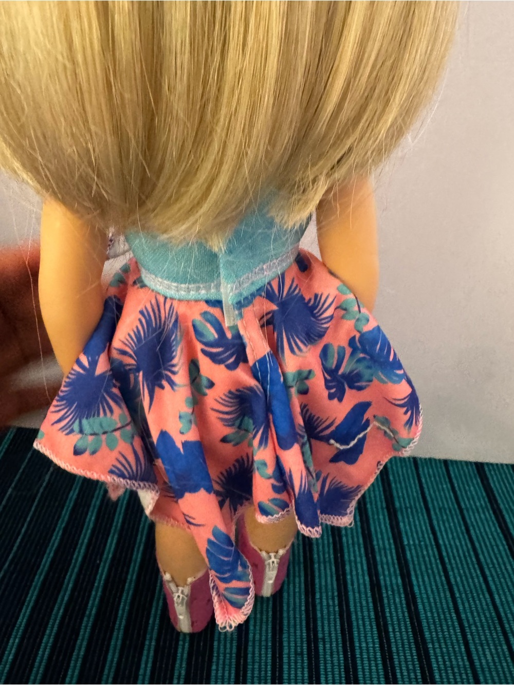 American Girl Doll  14” Wellie Wishers ~Camille~  Blonde Hair Blue Eyes #2 Dress - Picture 9 of 9